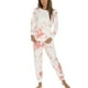 thumbnail image 1 of Conjunto de pijama para mujer Tie Dye suelto, cómodo y elegante, ropa de dormir de 2 piezas, pantalones superiores, ropa de dormir tipo 4 M, 1 of 6