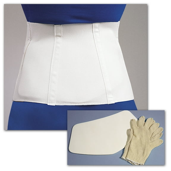 FLA Orthopedics 31-103605 Lumbar Support With Moldable Thermo Insert 9 In. White, Large