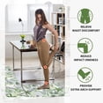 thumbnail image 5 of Green Leaf Kitchen Rug Set of 2 Tropical Plant Leaf Anti-Fatigue Non-Slip Kitchen Rugs Sage Green Comfort Standing Mat Waterproof PVC 2/5 Inch Thick Carpet for Kitchen Sink (17.3" x28" + 17.3" x 47"), 5 of 6