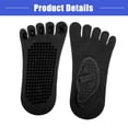 thumbnail image 5 of Vocoste 2 Pair Yoga Socks Five Toe Socks Ballet Socks Non Slip with Grips for Women Black, 5 of 7