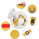 thumbnail image 5 of Arnés y correa para perros, juego de arnés de entrenamiento para perros reflectante de doble protección a prueba de explosiones, seguro, con etiqueta para mascotas, amarillo, S, 5 of 5