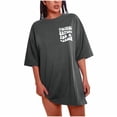 thumbnail image 4 of Ichuanyi Womens Tops Summer Oversized T Shirts For Women Plus Size Slogan Graphic Drop Shoulder Short Sleeve Tops Summer Loose Pullover Tees, 4 of 9