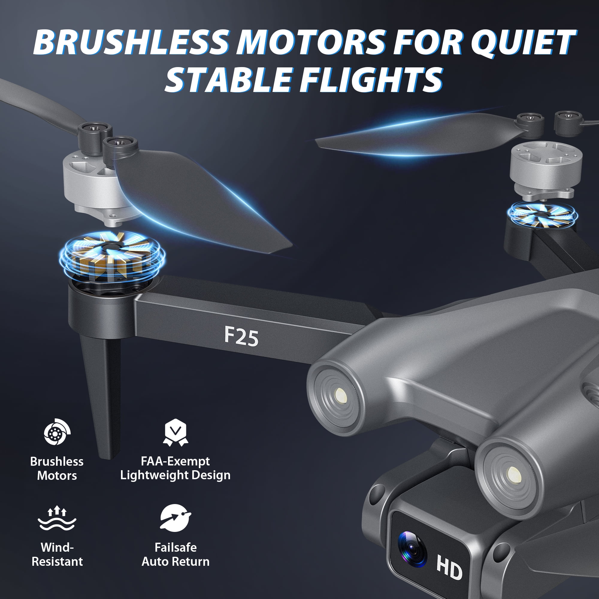 Contixo F25 GPS Drones for Adults with Camera, Foldable RC Drone with 1080P 4.3 Inch FPV Screen, 16-Min Flight, Black