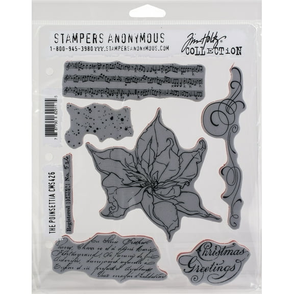 Tim Holtz Cling Stamps 7"X8.5"-Nature's Moments