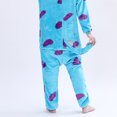 thumbnail image 3 of Pijama de una pieza con cremallera y botones de Sully para parejas, de Mike, de Anime Monster Kigurumis, para mujer y hombre, para Halloween, para el hogar, de invierno, unisex, 3 of 5