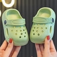 thumbnail image 3 of Dakaela 9M-10Y Toddler Boys Girls Garden Clogs Kids Slip On Water Sandals Breathable Quick Drying Summer Beach Slippers Outdoor Slides Green, 3 of 5