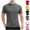 Black, variant on Men's Casual Solid Color Stand-up Collar Short Sleeved Shirt Fitness Blouses Shirts Black L