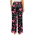 thumbnail image 6 of LEBONYARD Womens Wide Leg Lounge Pants with Pockets,Womens Pants Clearance,Women's Printed Fashionable Loose and Comfortable Sleeping Pants Multicolor L, 6 of 6