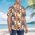 thumbnail image 2 of Lsque Cat Paw (2) pattern Hawaiian Shirt for Men, Unisex Summer Beach Casual Short Sleeve Button Down Shirts-Small, 2 of 9