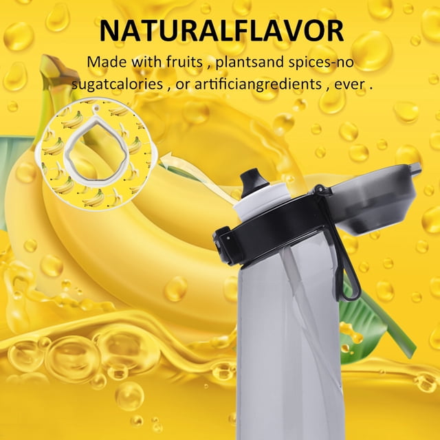 Accesorios Para Tapas De Botellas De Agua Termos para agua Cápsulas de sabor creativo 0 Azúcar utilizado en con sabor (plátano)