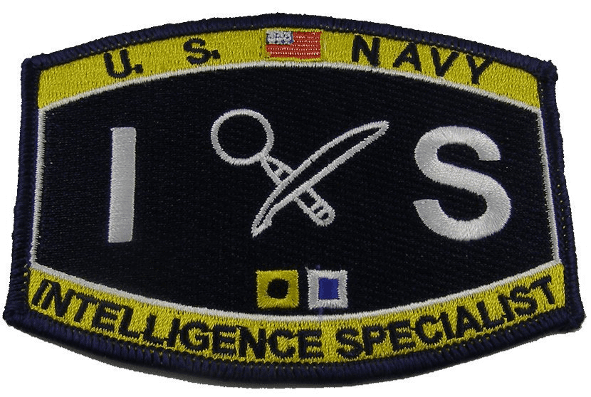 USN NAVY IS INTELLIGENCE SPECIALIST MOS RATING PATCH SAILOR VETERAN