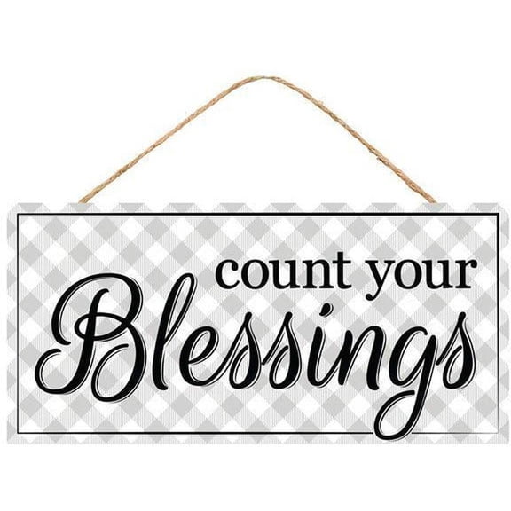 12" Wooden Sign: Count Your Blessings