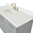 thumbnail image 6 of Ariel Taylor 55 In. Oval Sink Vanity With White Quartz Countertop In Grey, 6 of 10