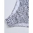 thumbnail image 2 of Women's Polka Dot Print Cross Tie High Waist Bikini, 2 of 13