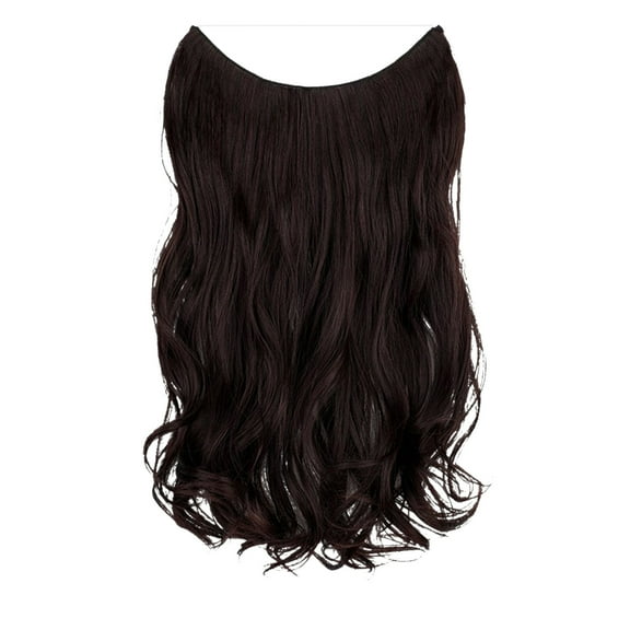 FSTDelivery Human Hair Wigs, Fashionable Wig Women's Long Curly Hair Is Big, Natural One-piece Hairpiece With Fishline Hairpiece Extension, Human Hair Wigs for Black White and Elderly Women