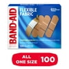 Band-Aid Brand Flexible Fabric Adhesive Bandages, All One Size, 100 Ct