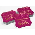 thumbnail image 4 of Inkdotpot Real Gold Foil Hugs & Kisses From The New Wedding Tags Favor Bracket Shape Hang Pack Of 50 Paper Tags, 4 of 7