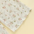 thumbnail image 6 of KPOPLK 2Pcs Toddler Baby Girl Clothes Set Tie-Up Strap Ruffle Camisole Tops Pants Set Little Girls Summer Outfits(3-4 Years,Beige), 6 of 8