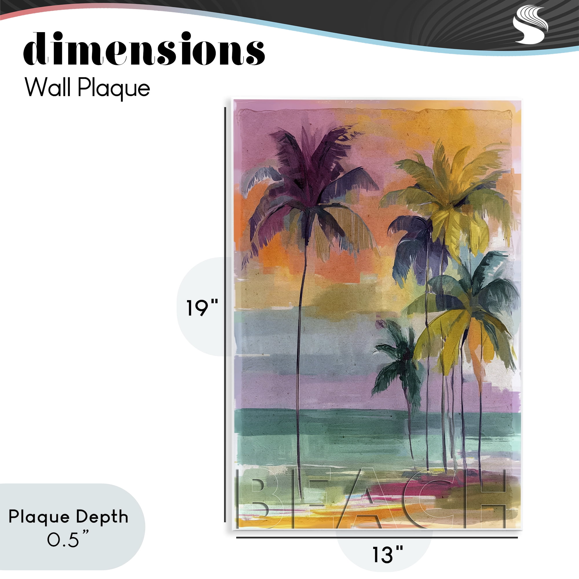Stupell Industries Crayon Beach at Sunset Wall Plaque Art, design by Annabelle Hall