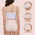 thumbnail image 3 of Womens Underwear Pack,C Section High Waisted Tummy Control Moisture-Wicking Brief Underwear,plus size Panties 6Packs, 3 of 7