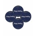 thumbnail image 7 of 15 Inch Round Placemats Set of 4, Happy Birthday Non Slip Heat Insulation PP Table Mats, Navy Blue Modern Abstract Art Washable Place Mats for Kitchen Dining Party Table Decor, 7 of 7