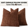 thumbnail image 7 of THOPBPRK Textured Throw Pillow Covers Thick Chenille Decorative Pillows Terracotta 18x18 Inch Set of 2 Modern Boho Farmhouse Home Decor Neutral Cushion Covers for Couch Sofa Living Room Bedroom, 7 of 7