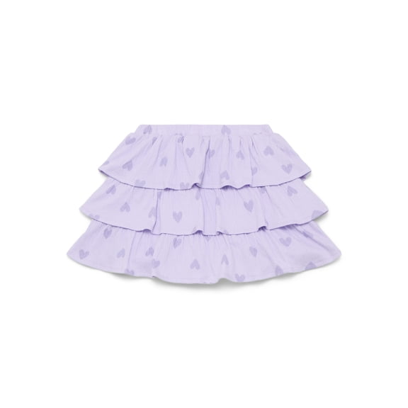 Wonder Nation Little Girls Tiered Scooter Skirt, Sizes 4-10