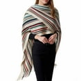 thumbnail image 6 of Shawl Wraps For Women Dressy, Womens Sotf Knit Tassel Contrast Color Warm Cardigan Scarf Wraps For Evening Weddings Party Spring Saving Clearance, 6 of 8