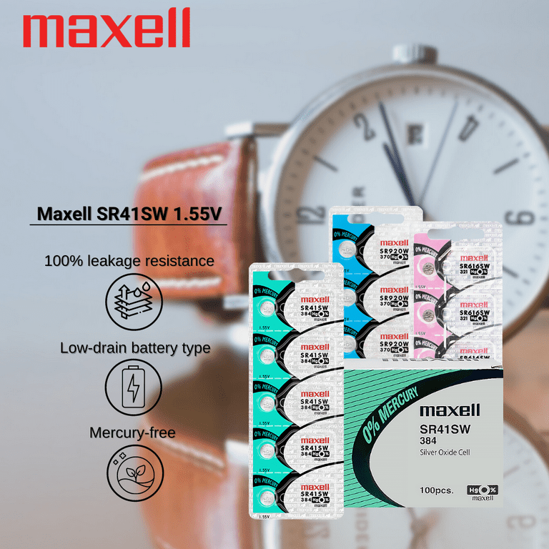 maxell Lr41 alkaline 1.5v battery watch/electronics 2 pack