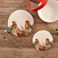 thumbnail image 2 of SKYSONIC Autumn Leaf Birds Pot Holders Trivets, 2 Pcs Heat Resistant Trivets, Cotton Thread Weave Mats for Hot Pads Pans Pot Bowl Teapot for Kitchen Decor, 2 of 7