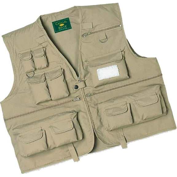 Crystal River Multifunctional Fishing Vest Pack, XL, Tan