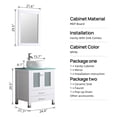 thumbnail image 7 of Wonline 24" White Bathroom Vanity with Sink and Mirror Faucet Drain Combo, 7 of 7