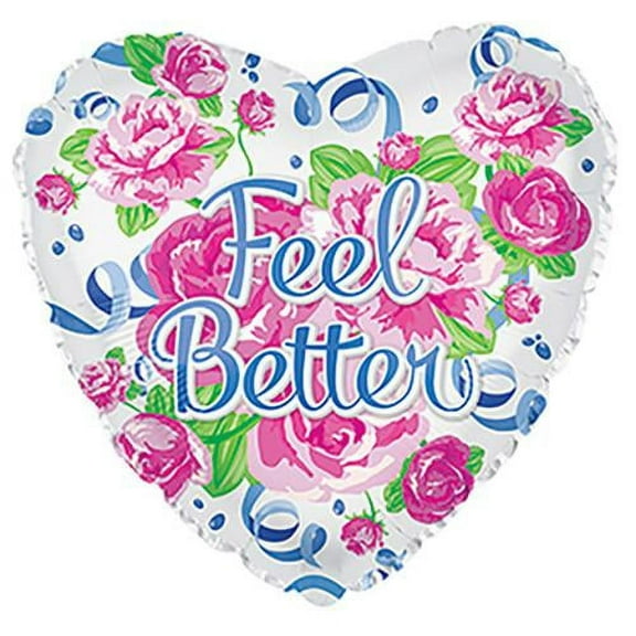 LOONBALLOON Get Well Balloons, 17″ FEEL BETTER ROSES