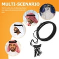 thumbnail image 2 of OULII 1Pack Mens Turban Head Wrap Black PU Muslim Headband For Versatile Design, 2 of 7