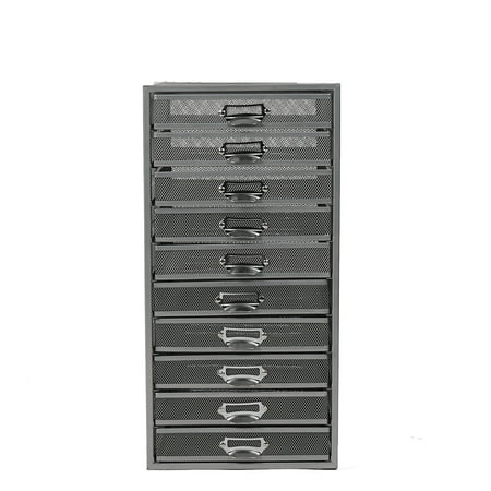 - Mind Reader Mesh 10 Drawer Cabinet, Metal Storage Drawers, File Storage Cart, Utility Cart, Office Storage Cart, Heavy Duty Multi-Purpose Cart, Silver