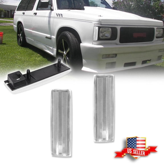 FOR 1983-1994 CHEVY S10 BLAZER GMC S15 JIMMY CLEAR FRONT PARK SIGNAL MARKER LIGHTS