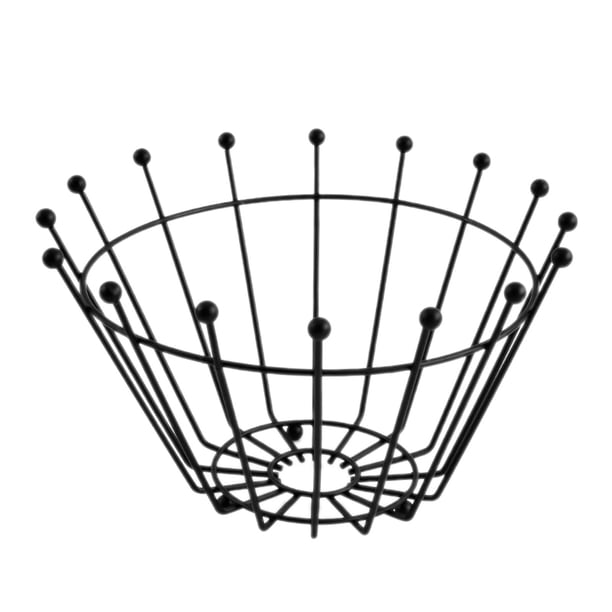 Frutero para encimera Macarena cesta de frutas decorativa reutilizable Negro