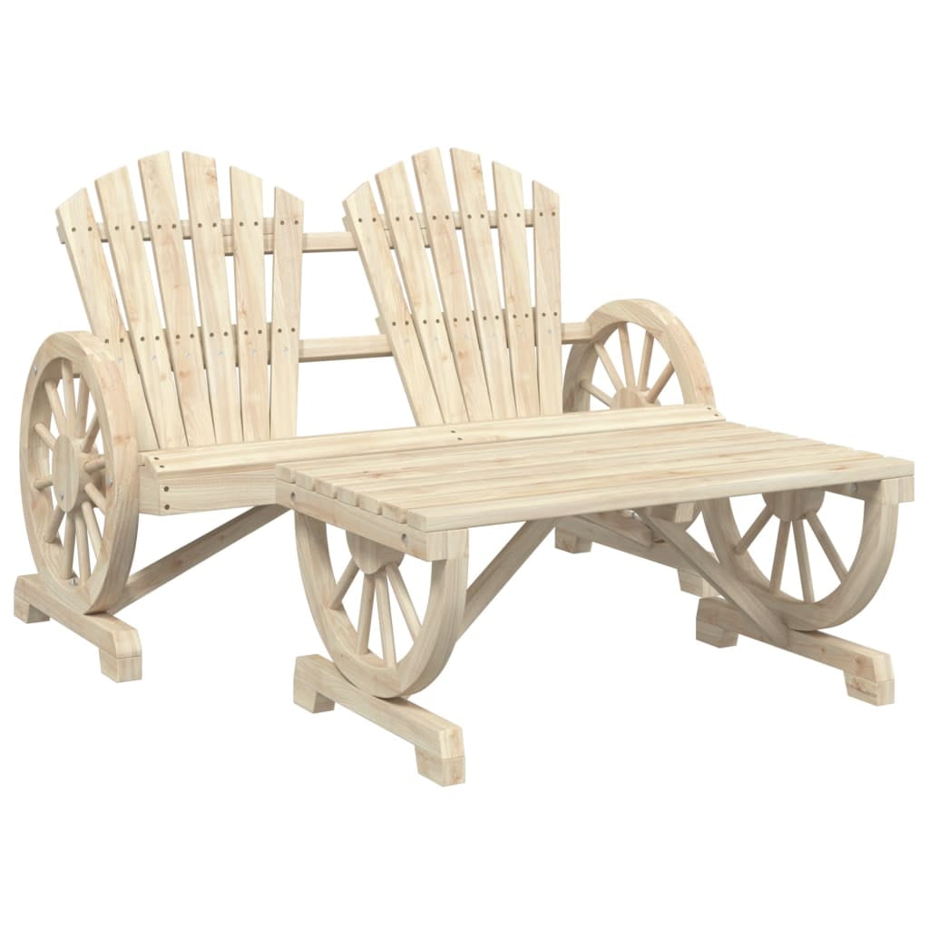 vidaXL Patio Lounge Set Outdoor Garden Seat Furniture 4 Piece Solid Wood Fir