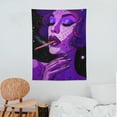 thumbnail image 3 of RUIYC Trippy Tapestry Hippie Tapestries Girl Wall Tapestry for Bedroom Trippy Wall Decor Purple Tapestry Wall Hanging Smoking Tapestrys, 3 of 7