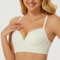 thumbnail image 5 of MELENECA Women's Push Up Bralettes Seamless Padded Wireless Bra with Support and Lift Off White 32A, 5 of 6