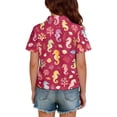 thumbnail image 6 of Grblisyd Girls Polo Shirt Cute Animal Print School Uniform Short Sleeve Button Closure Tops for Girls 10-12 Years, 6 of 6