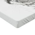 thumbnail image 2 of Ambesonne Animal Fitted Sheet, Cat Portrait Kitten, Full Size, Grey White, 2 of 3