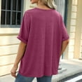 thumbnail image 7 of XMMSWDLA Women's Blouse Tops Loose V Neck 3/4 Bell Sleeve Shirt Womens Tops Casual, 7 of 7