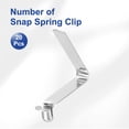 thumbnail image 3 of Uxcell 20pcs Single Button Kayak Paddle Snap Spring Clip 5x8x33mm 65Mn Spring Steel V-Shaped Hollow Lift Telescopic Locking Tube Pole Clips for Tent Umbrella Camping, 3 of 7