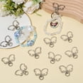thumbnail image 3 of 1 Box 20Pcs Silver Swivel Snap Hooks Butterfly Key Chain Clip Bulk Metal Spring Alloy Rings Lobster Clasps Snap Buckle Cute Keychain Findings for Key Ring Clips DIY Crafts Jewelry Making, 3 of 8