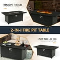thumbnail image 6 of Ulax Furniture 55.25'' Rectangular Propane Gas Fire Pit Table 50,000 Btu Heater Outdoor, 6 of 9