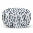 thumbnail image 1 of Ethnic Pouf Cover with Zipper, Abstract Ornamental Leaves on Lines Pastel Backdrop Repeating Illustration, Soft Decorative Fabric Unstuffed Case, 30" W X 17.3" L, Multicolor, by Ambesonne, 1 of 5