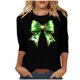 thumbnail image 2 of Xuyuer St. Patrick's Day Womens 3/4 Sleeve Crew Neck Spring T-Shirts Merry and Bright Casual Pullover Graphic Tee Tops Cute Tunic Tops Basic Tees Blouses Business Work Tee Top, 2 of 5