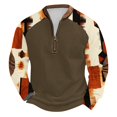 thumbnail image 2 of Blusas y camisas de manga larga con cuello redondo para hombre Sudadera con puños en los hombros estampada para hombre Blusa de poliéster de manga larga con cuello redondo para hombre, 2 of 3
