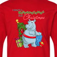 thumbnail image 4 of Inktastic I Want a Hippopotamus for Christmas Long Sleeve Youth T-Shirt, 4 of 5